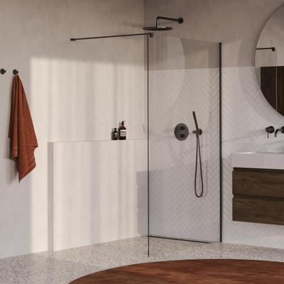 BRAUER Oblivion Inloopdouche - 120x200cm - glascoating - helder glas - geborsteld gunmetal PVD GS-OBI1H120200GM