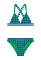 Shiwi Meisjes bikini triangel - Luna - Ocean blauw geruit - thumbnail