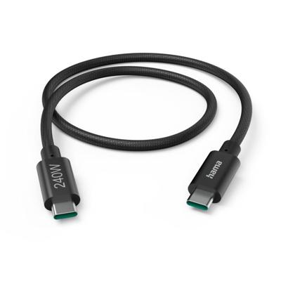 Hama Oplaadkabel USB C - USB C 150 cm 240W Zwart Hama Oplaadkabel USB C - USB C 150 cm 240W Zwart