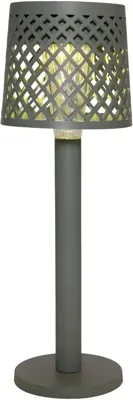 Anna's collection tafellamp solar 1led 25.5x9cm olijf