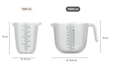 Mepal maatbeker 1l helder