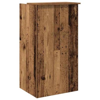 Receptiebalie 55x50x103,5 cm bewerkt hout oud houtkleurig Receptiebalie 55x50x103,5 cm bewerkt hout oud houtkleurig