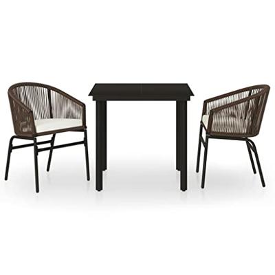 3-delige Tuinset bruin