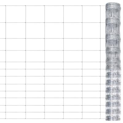 VidaXL Hek 50x1,5 m gegalvaniseerd staal zilverkleurig