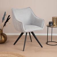 Tower Living Eetkamerstoel 'Riviera' kleur Lichtgrijs - thumbnail
