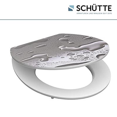 SCHÜTTE toiletbril met soft-close grey steel mdf hoogglans