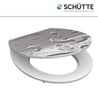 MDF High Gloss WC-bril GREY STEEL met soft-close lange levensduur: extreem onbreekbaar en krasbestendig comfort en functie: geruisloos sluiten dankzij de automatische valrem eenvoudig schoon te - thumbnail