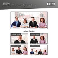 Digitus DS-55581 4K videoconferentiesysteem 3840 x 2160 Pixel Klemhouder, Luidspreker, Microfoon, Snelle autotracking via AI, Standvoet - thumbnail
