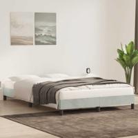 Bedframe zonder matras 140x210 cm fluweel lichtgrijs - thumbnail