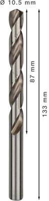Bosch Accessoires Metaalboren HSS-G, Standard 10,5 x 87 x 133 mm 5st - 2608595078