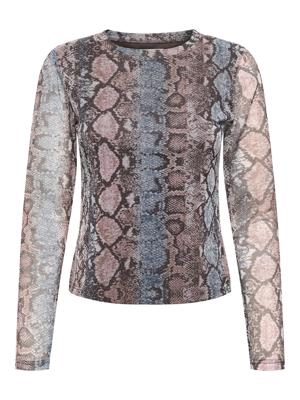 Only Onlnova L/s Mesh Top T-shirt Lange Mouw Ombre Blue