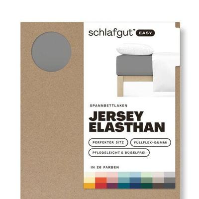 Schlafgut Schlafgut EASY Jersey Elasthan Hoeslaken L - 140x200 - 160x220 128 Grey Mid