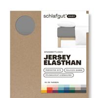 Schlafgut Schlafgut EASY Jersey Elasthan Hoeslaken L - 140x200 - 160x220 128 Grey Mid - thumbnail