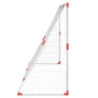 VidaXL Kindervoetbaldoel met ballen 2-in-1 184x64x124 cm wit - thumbnail