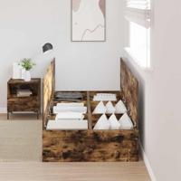 Bedframe Gerookt eiken 200 x 100 x 31.5 cm Bewerkt hout - thumbnail