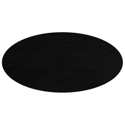 Tafelblad 120x60x2 cm ovaal massief eikenhout donkerbruin