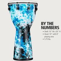 Meinl ADJ10-GB Alpine Series Galactic Blue Tie Dye djembe 10 inch - thumbnail