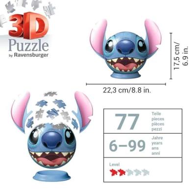 Ravensburger 3D-puzzel Disney Stitch met oren - 72 stukjes - thumbnail