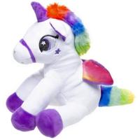 LG-Imports eenhoornknuffel Rainbow meisjes 19 cm pluche wit - thumbnail