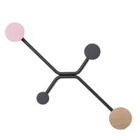 Gazzda Hook wandkapstok rechte muur roze - thumbnail