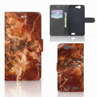 Huawei Ascend G7 Bookcase Marmer Bruin