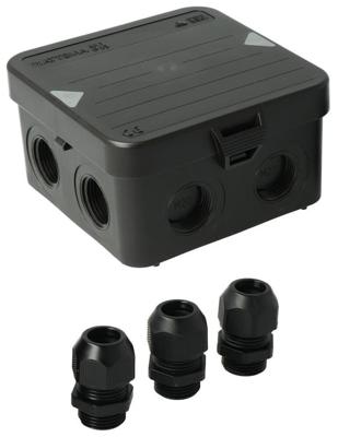 Enzo Kabeldoos Attema AK1 | + 3 wartels M20 IP65 zwart - 4034021