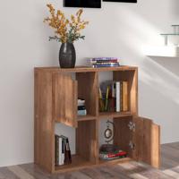 VidaXL Boekenkast 60x27,5x59,5 cm bewerkt hout bruin eikenkleurig - thumbnail