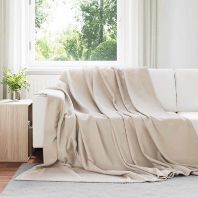 VidaXL Gooi deken beige 240 x 220 cm fleece