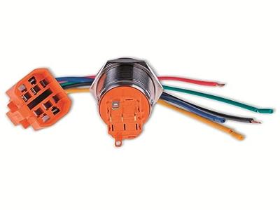 Joy-it BUTTON22A-L-RD BUTTON22A-L-RD Toetsschakelaar 250 V/AC 3 A 1x uit/aan Continu Rood (Ø x h) 24.80 mm x 35 mm IP67, IK10 1 stuk(s)