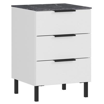 Nachtkastje Amalfi Wit-Grijs