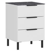 Nachtkastje Amalfi Wit-Grijs - thumbnail