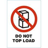 Waarschuwingsetiket do not top load 500 stuks - thumbnail