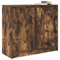 Dressoir 85x34x76 cm bewerkt hout gerookt eikenkleurig - thumbnail