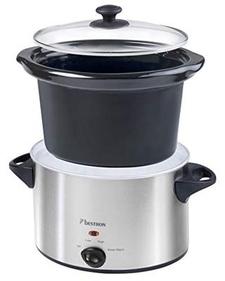 Bestron ASC350 Slowcooker RVS/Zwart