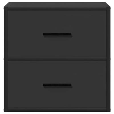 Nachtkastjes wandgemonteerd 2 st 40x31x39,5 cm zwart