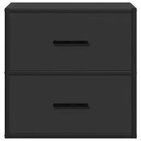 Nachtkastjes wandgemonteerd 2 st 40x31x39,5 cm zwart - thumbnail