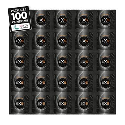 Exs Black Latex Condoms - 100 pack