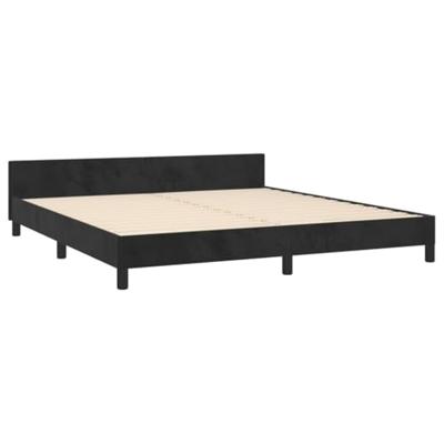 Bedframe zonder matras 160x200 cm fluweel zwart