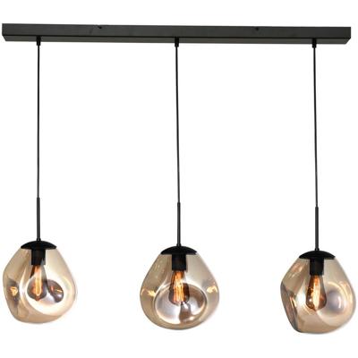 Masterlight Glazen hanglampLava 3x goud glas Ø 24cm - 2761-05-100-3-02-61