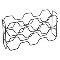 Metaltex Wijnrek Hexagon voor 10 Flessen 43x12x22 cm Zwart - thumbnail