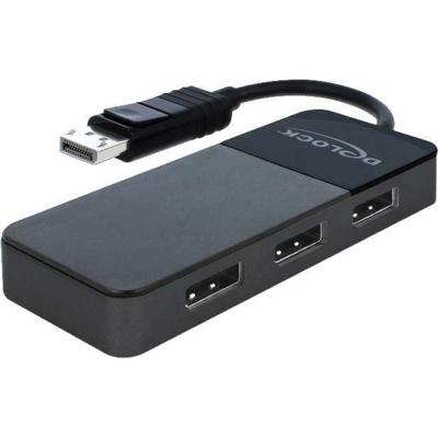 DeLOCK DisplayPort 1.4 in > 3x DisplayPort out displayport splitter DeLOCK DisplayPort 1.4 in > 3x DisplayPort out displayport splitter