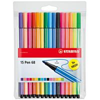 Set Viltstiften Stabilo Pen 68 Standard + Neon 15 Onderdelen Multicolour - thumbnail