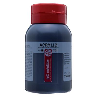 Talens Art Creation acrylverf flacon van 750 ml, ivoorzwart