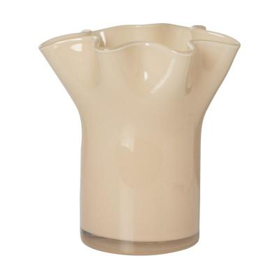 Vaas golf - wit - 22.5x20x19 cm