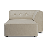 HKliving Vint bank right divan Pure Ivory - thumbnail