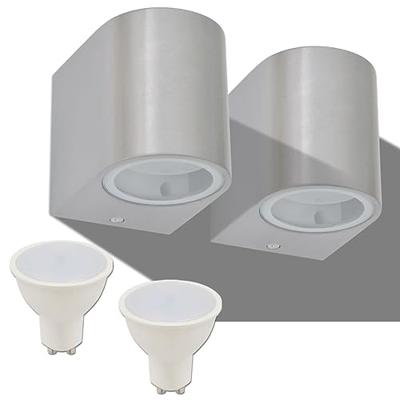 VidaXL Led-wandlamp tuin neerwaarts rond 2 st