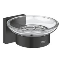 GROHE Start Cube Zeepschaal - met houder - glas - mat zwart 410962430 - thumbnail