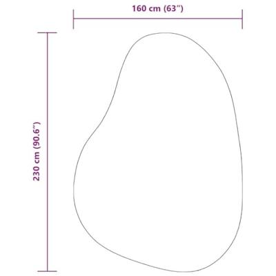 Tapijt HUARTE Grijs 160 x 230 cm Polyester