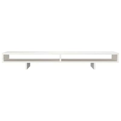 VidaXL Monitorstandaard 100x27x14 cm massief grenenhout wit VidaXL Monitorstandaard 100x27x14 cm massief grenenhout wit