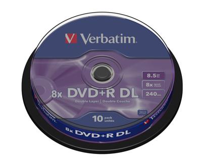 Verbatim 43666 DVD+R DL disc 8.5 GB 10 stuk(s) Spindel Verbatim 43666 DVD+R DL disc 8.5 GB 10 stuk(s) Spindel
